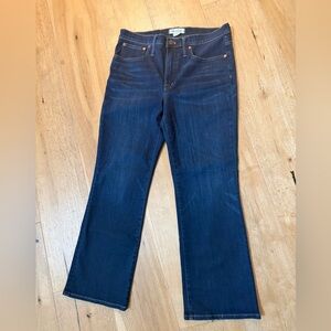Madewell Cali Demi-Boot Dark Blue Flare Jeans 30